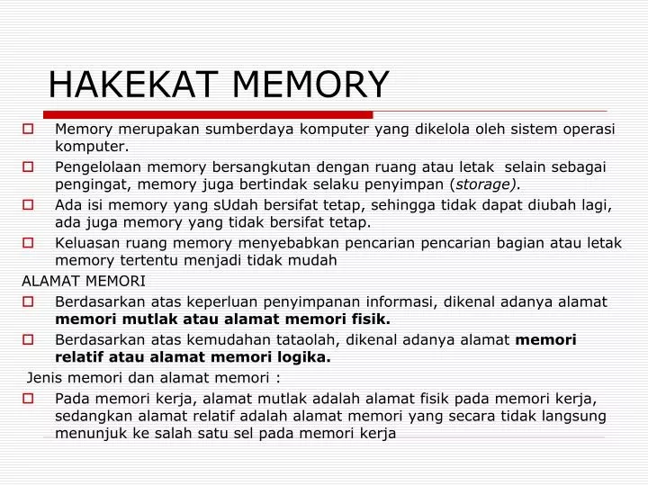 hakekat memory