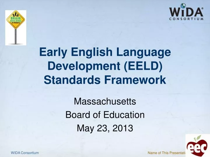 early english language development eeld standards framework