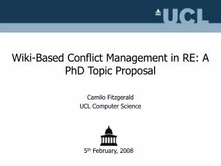 Camilo Fitzgerald UCL Computer Science