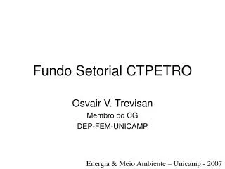 fundo setorial ctpetro