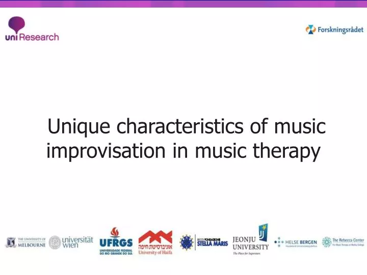unique characteristics of music improvisation in music therapy