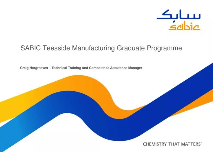 sabic teesside manufacturing graduate programme