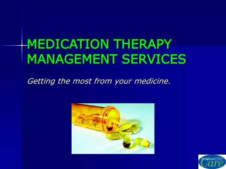 medication therapy management services