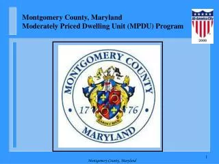 Montgomery County, Maryland Moderately Priced Dwelling Unit (MPDU) Program