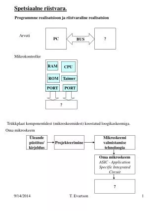 programmne realisatsioon ja riistvaraline realisatsion
