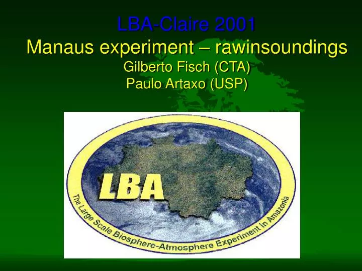 lba claire 2001 manaus experiment rawinsoundings gilberto fisch cta paulo artaxo usp