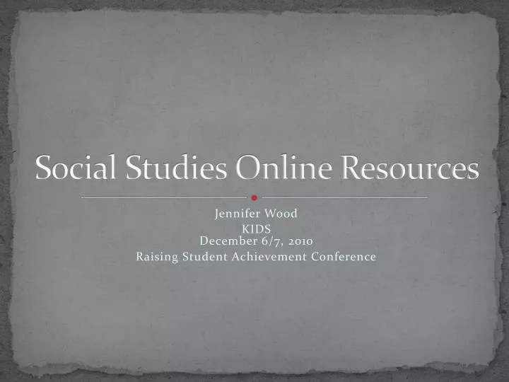 social studies online resources