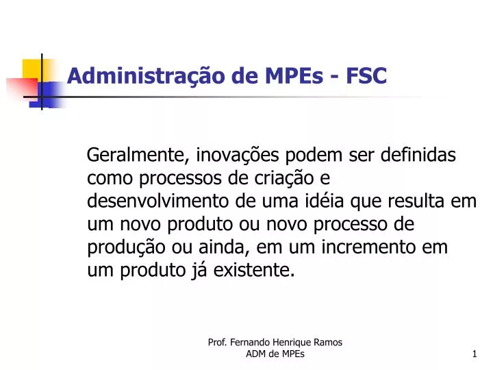 administra o de mpes fsc