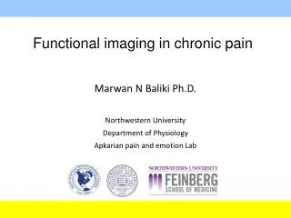 Functional imaging in chronic pain