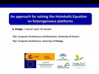 An approach for solving the Helmholtz Equation on heterogeneous platforms