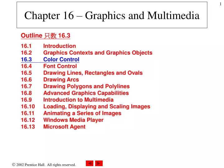 chapter 16 graphics and multimedia