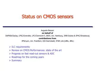 Status on CMOS sensors