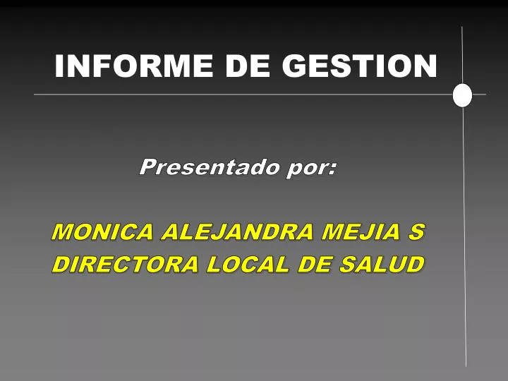 informe de gestion