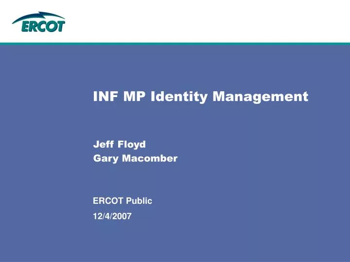 inf mp identity management