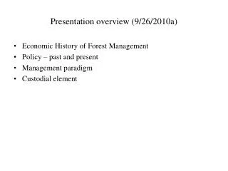 presentation overview 9 26 2010a