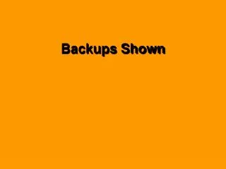 Backups Shown