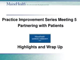Partnering with Patients