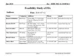 Feasibility Study of FIA - slide 1