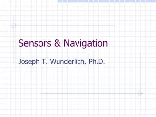 Sensors &amp; Navigation