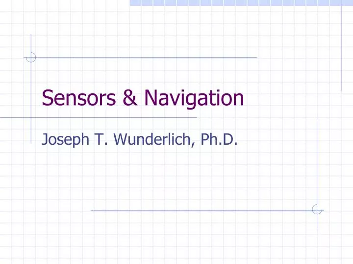 sensors navigation