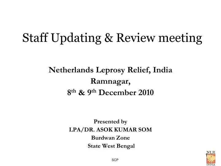 staff updating review meeting