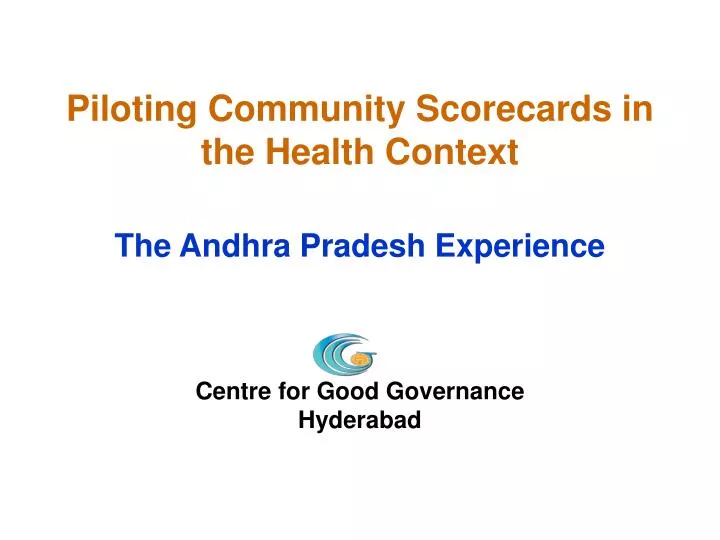 piloting community scorecards in the health context