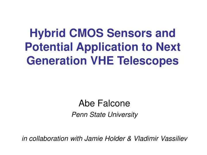 hybrid cmos sensors and potential application to next generation vhe telescopes