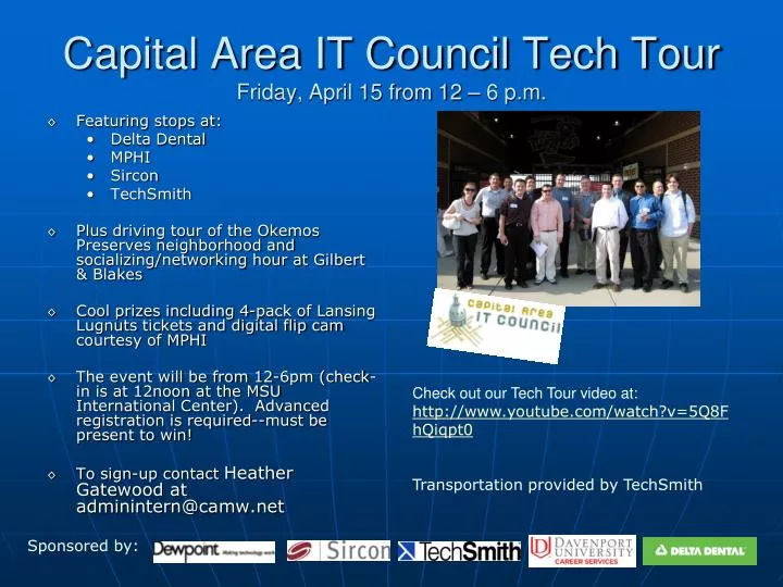 capital area it council tech tour friday april 15 from 12 6 p m
