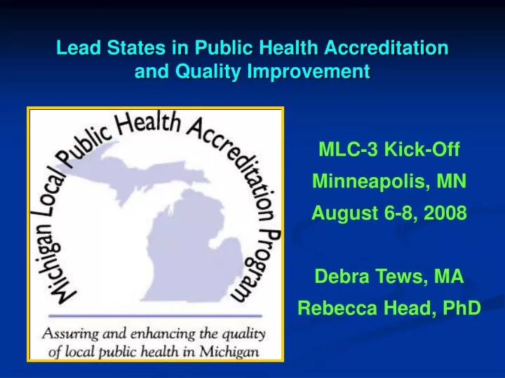 lead states in public health accreditation and quality improvement