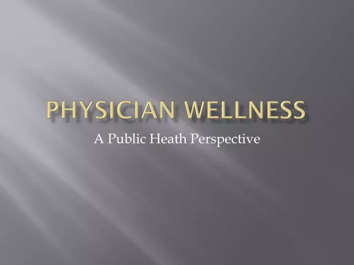 physician wellness