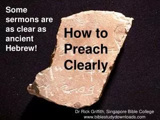 How to Preach Clearly
