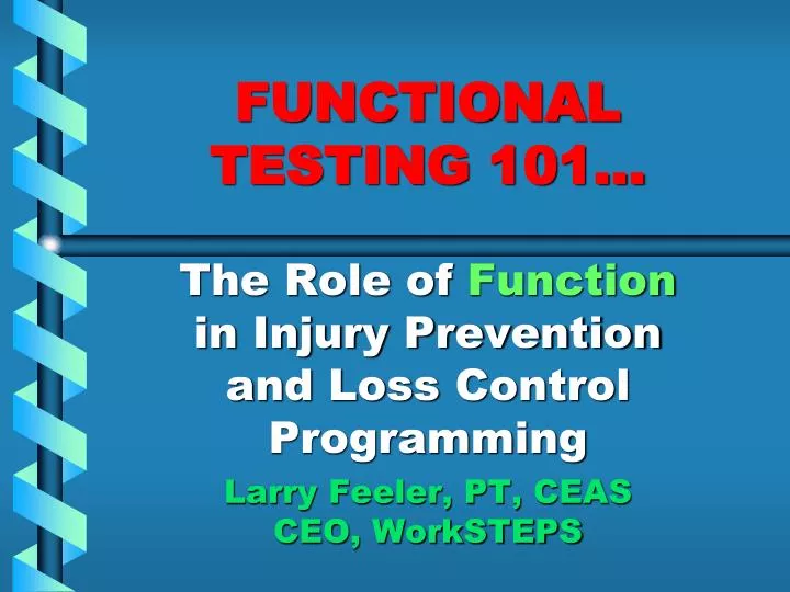 functional testing 101