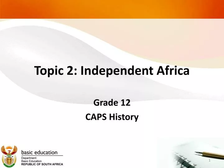 topic 2 independent africa