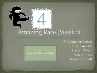Amazing Race (Week 1)