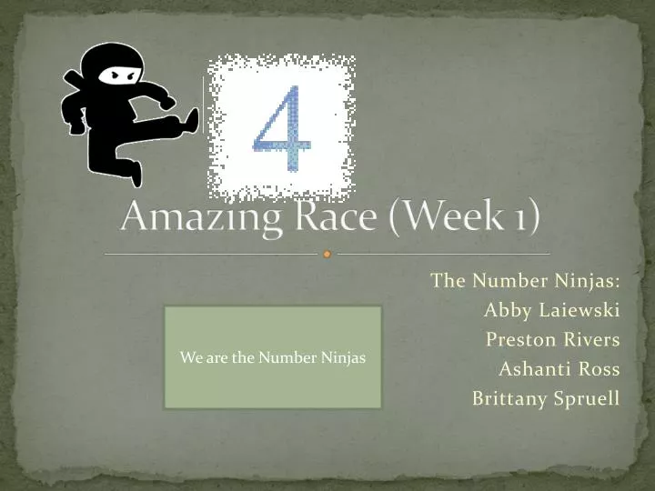 amazing race week 1