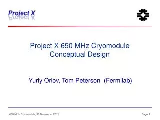 Project X 650 MHz Cryomodule Conceptual Design