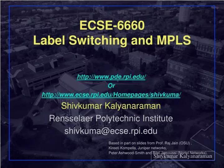 ecse 6660 label switching and mpls