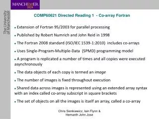 Extension of Fortran 95/2003 for parallel processing