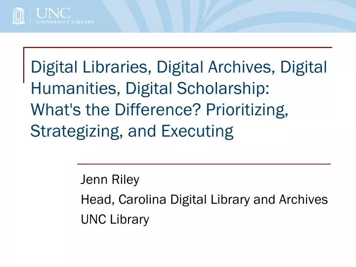 jenn riley head carolina digital library and archives unc library