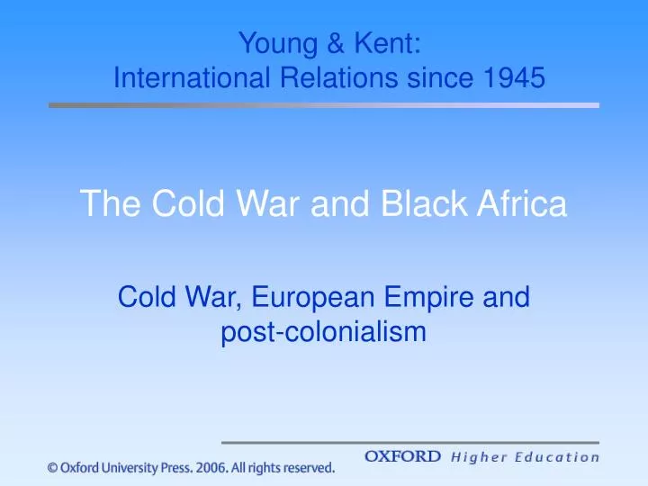 the cold war and black africa