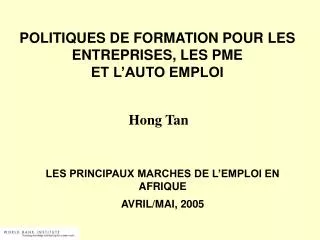 politiques de formation pour les entreprises les pme et l auto emploi