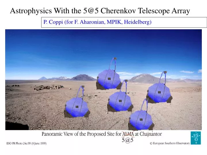 astrophysics with the 5@5 cherenkov telescope array