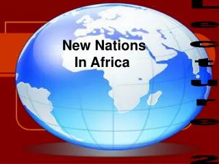 New Nations In Africa