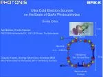 Ultra Cold Electron Sources on the Basis of GaAs Photocathodes - slide 1