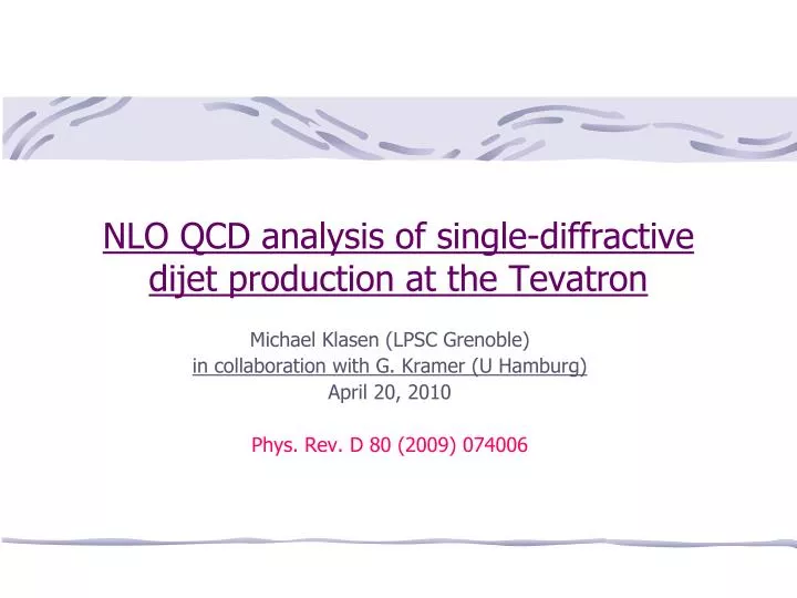 nlo qcd analysis of single diffractive dijet production at the tevatron