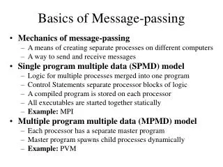 Basics of Message-passing