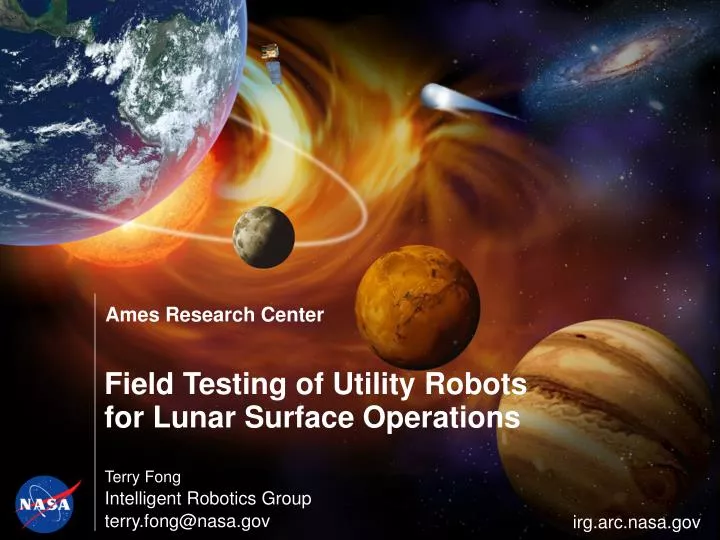 field testing of utility robots for lunar surface operations