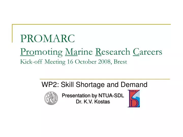promarc pro moting ma rine r esearch c areers kick off meeting 16 october 2008 brest