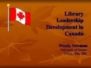 Library Leadership Development in Canada