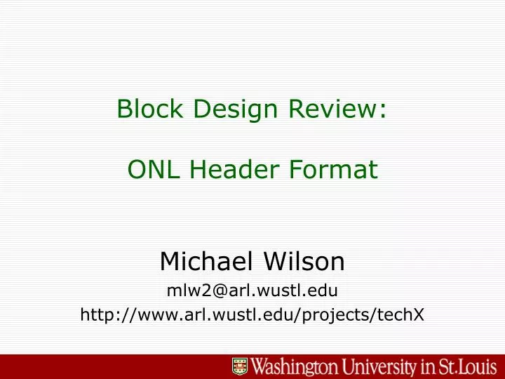 block design review onl header format